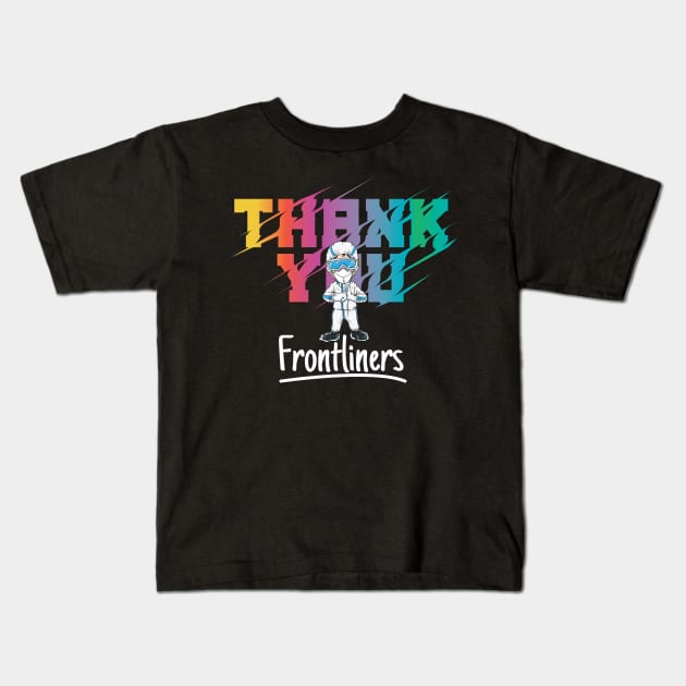 A Gratitude to Frontliners Kids T-Shirt by Tee Tow Argh 